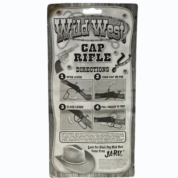 Lot of 4 Jaru Wild West TOY Cap Rifle Die Cast Metal Firing Mechanism 11" NOS - Picture 5 of 9